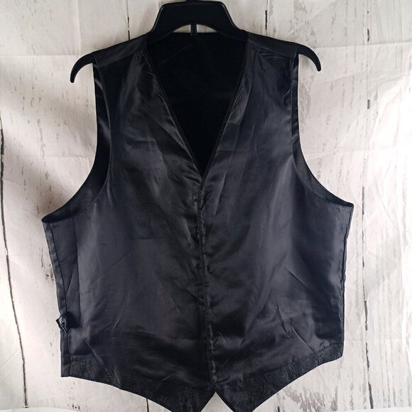 Moss 1851 Black Paisley 6 Button Men's Dress Vest Size XL - Picture 8 of 14